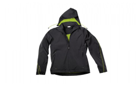 Porsche Men's Sport Jacket- Black and Acid Green