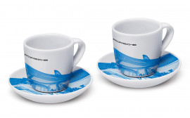Taycan Collection Limited Edition White/Digital Blue Collector's Espresso Set