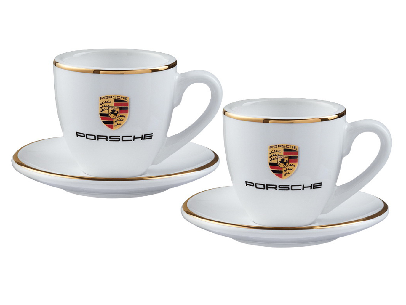 porsche crest espresso cups