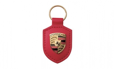 Porsche Crest Keyring - Red