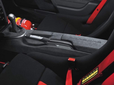 Porsche Rear Center Console in Alcantara