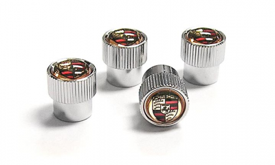 Porsche Valve Stem Caps- Color Crest