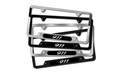 Porsche Stainless Steel License Plate Frame [Black]