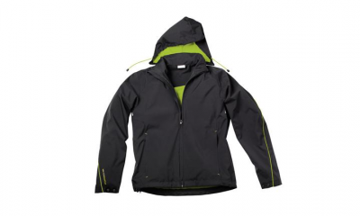 Porsche Men's Sport Jacket- Black and Acid Green