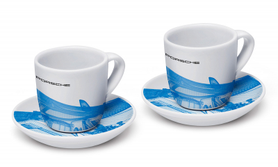 Taycan Collection Limited Edition White/Digital Blue Collector's Espresso Set