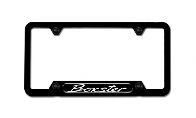 Porsche  Black Stainless Steel License Plate Frame